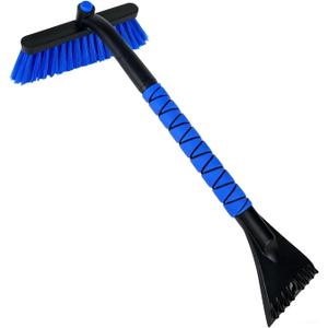 2 x 26" Snow Brush & Ice Scraper for Car Windshield and Window | 2 - in - 1 Winter Tool with Premium Bristles for Cars/SUVs/Trucks  Rotating Head, Heavy - Duty ABS | Ergonomic Foam Grip (FrostHug Blue)