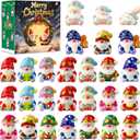 24PCS Christmas Gnome Squishies Toys for Kids,Christmas Squishies,Slow Rising Squishy Christmas Stress Fidget Toys,Christmas Party Favors Gifts Stocking Stuffers Goodie Bag Fillers