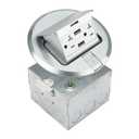 SELECT Lighting SLFB-PU-USB-NI 20A Pop Up USB Outlet Receptacles, Tamper Resistant Round Electrical Floor Box with Nickel Plated Brass Cover, Retractable Recessed Socket for Countertops & Floors