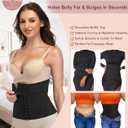 Waist Trainer for Women Lower Belly Fat Waist Cincher Tummy Control Girdle Hourglass Body Shaper Shapewear with Steel Bones Extender, Large, Black (3 Rows*13 Hooks-25cm) (Black, L)