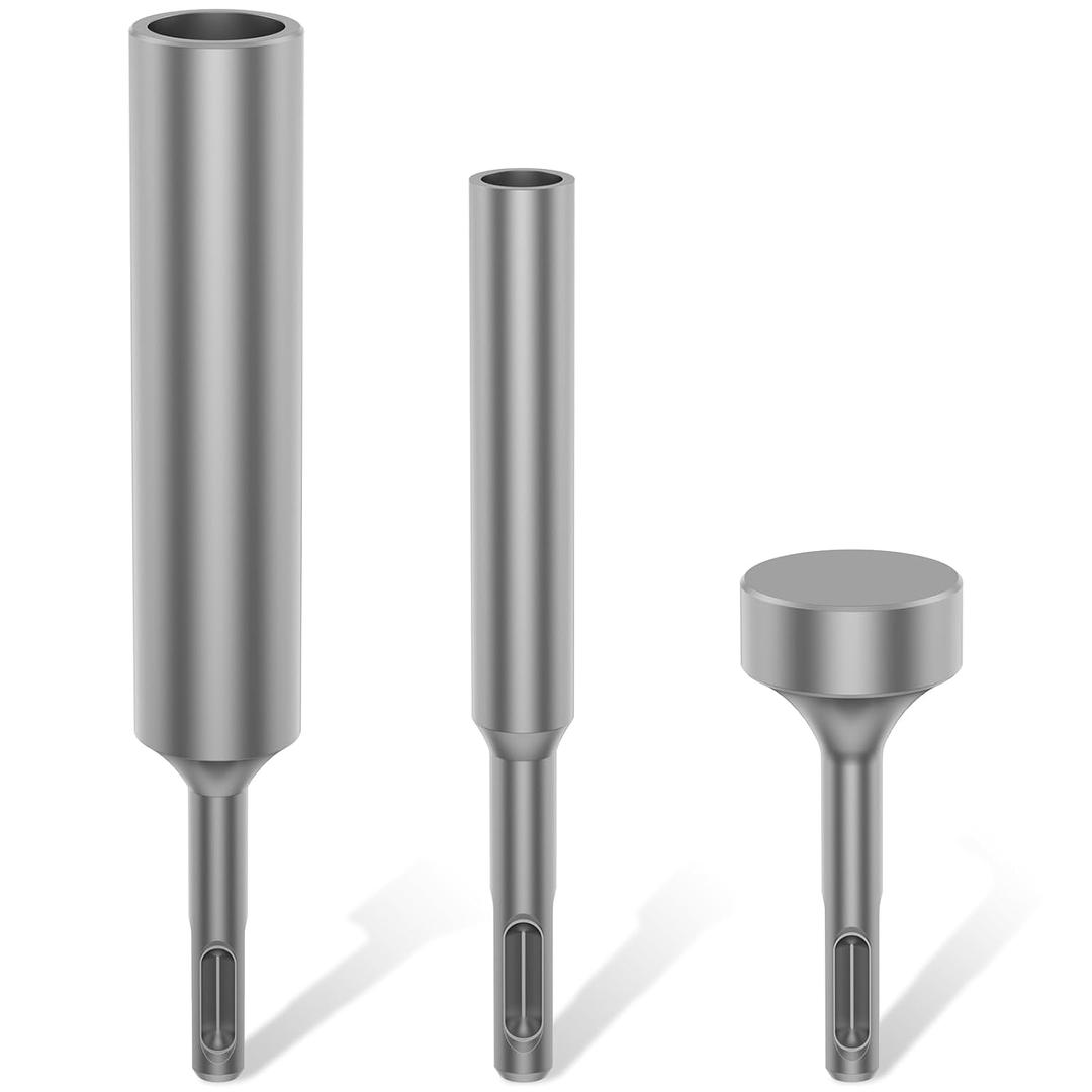 3PCS SDS Plus Ground Rod Driver Professional SDS Plus Ground Rod Bits Driver Socket One Piece Design for Commercial Industrial (SDS Plus (2PCS 3/4" & 5/8" + 1Pcs Flat))