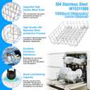 Upgraded W10311986 W10380384 Dishwasher Lower Rack 304 Stainless Steel Compatible with Whirlpool Dishwasher Racks Replacement Parts WDT750SAHZ0 WDTA50SAHZ0 Whirlpool Dishwasher Bottom Rack with Wheel, 20.5in x 20.5in x 5.9in W10311986 Whirlpool Rack