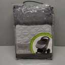 Tadpoles Quilted Stroller & Car Seat Cover - Light Grey | 27" x 20" x 2" | Made of 100% Super Soft Microfiber Polyester | Warm, Gentle & Durable | Ideal for Use as a Stroller Cover & Car Seat Cover