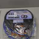 2PCS Snow Chains for SUV/Truck/Car in Snow, Sand, Mud and Ice, Universal Adjustable Emergency Portable Snow Tire Chains(KN100