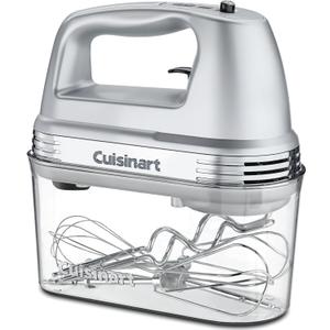 Cuisinart Power Advantage Plus 9-Speed Hand Mixer, 220W Motor, Electric Mixer with Dishwasher-Safe Beaters, Storage Case, HM-90BCS, Brushed Chrome