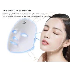 LED Face Mask for Skin Care, 7-1 Colors Portable Red Light Face Mask, Facial Skin Care Mask for Home & Travel Use