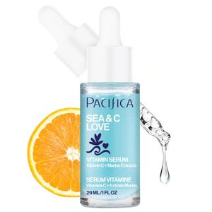 Pacifica Beauty Sea & C Love Vitamin C Serum for Face Brightening & Anti-Aging Formula with Hyaluronic Acid, Green Tea & Algae Blue Light Protection Fades Dark Spots & Fine Lines 1 Fl Oz