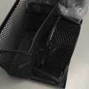 Pen Holder for Desk, 6 Pieces Mesh Desk Organizer set 3 Compartments pens holder, Mail Organizer Letter Holder Home Office Supplies Caddy Storage Baskets for Desktop Accessories(6 Piece set, Black)