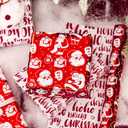 Yarcony Reversible Christmas Wrapping Paper Roll,Red Wrapping Paper, Metallic Foil Red Santa, HOHO Pattern Holiday Gift Wrap Paper for Christmas, Party, Celebration, New Year (17 Inch X 33 Feet)