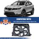 Radiator Cooling Fan Assembly Compatible with Nissan Rogue Sport 2017 2018 2019 2.0L # 214816MA0A