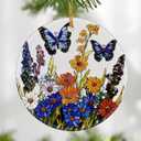 Wildflower & Butterfly Ornament, Christmas Ornament  Christmas Tree Decor, Holiday Decoration, Stocking Stuffer, Festive Gift Idea, Gifts for Butterfly Lover, Flower Lover, and Friends