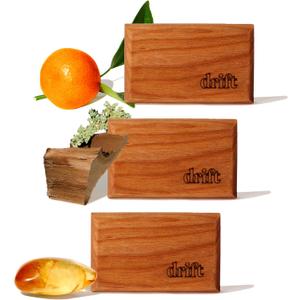 Drift Car Air Freshener - The Original Wood Air Freshener - Car Odor Eliminator - Long Lasting Scent - Metal Clip - Essential Oils - Clean Ingredients - Variety 3 Pack Refill - NO CLIP INCLUDED