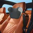 Premium U-Shaped Car Headrest Pillow, Memory Foam Neck Support for Driving & Travel, Breathable Cover, Universal Fit for SUV/Sedan/Truck (Gray- 1 Pack)