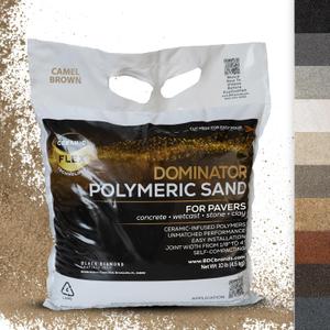 10 Pound Camel Brown DOMINATOR Polymeric Sand with Revolutionary Ceramic Flex Technology for Stabilizing Paver Joints/Gaps, 1/8 up to 4, Professional Grade Results Camel Brown