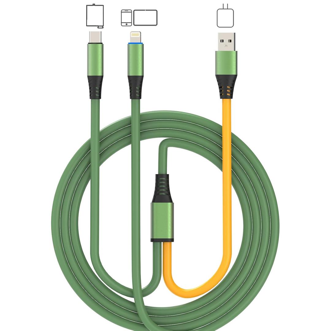 COOLSELL OTG DAC Cable for Headphone Amplifier, Lightning Streaming Audio Cable with Charging Compatible for Fiio Amp,Audio Interface, Mixer, Microphone to iPhone,Mac,iPad (10 Ft., Green - Lightning Version)