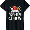 Grammy Claus Shirt Christmas Lights Pajama Family Matching T-Shirt, M