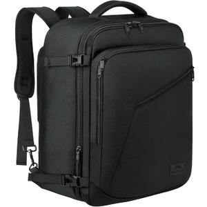 MATEIN 45L Travel Backpack, Large Carry on Backpack for Men Women, Water Resistant Lightweight Expandable Daypack, Business Weekender Backpacks, Gifts for People who Travel, Black