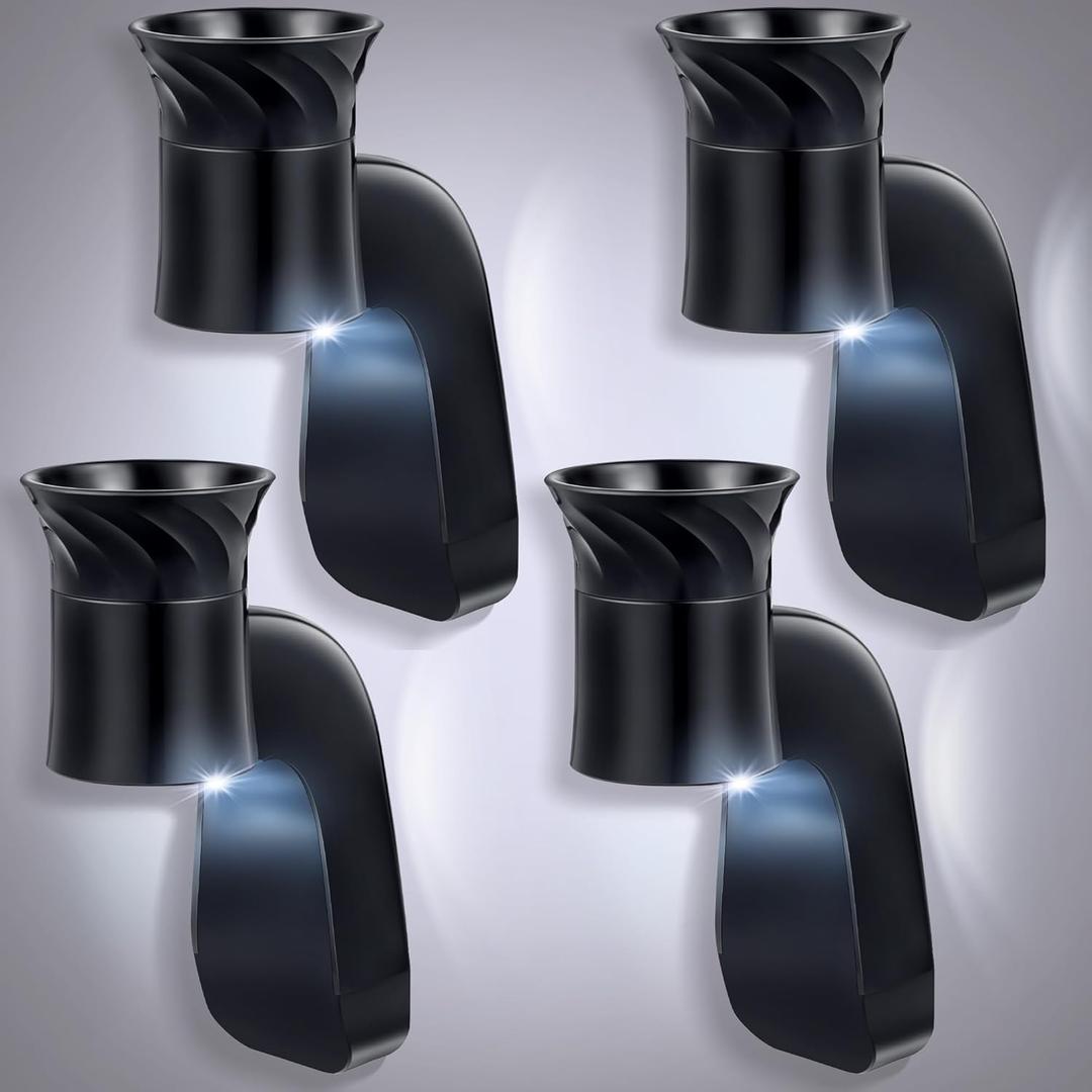 4 Pcs Wall Fragrance Plug with Night Light Compatible with Bath and Body Works WallFlower Fragrance, ETL Certified, Rotatable, Accurate Scent Control Fragrance Diffuser Plug for Home, Office (Black)