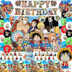 Anime-Themed Birthday Party Decorations Set – Birthday Party Supplies with Banner, Foil Balloons, Printed Balloons & Party Favors