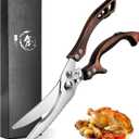 Heavy Duty Poultry Shears with Serrated Edge - Kitchen Scissors for Chicken, Bone, Meat, Turkey, Fish, Vegetables Stainless Cooking Shears for Thanksgiving Christmas Day