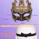 Ubauta Roman Gladiator Masquerade Mask: Half-Face for Adults - Perfect for Halloween Costumes Mardi Gras Carnival Parties