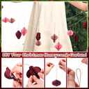 24 Pcs Christmas Mini Paper Honeycomb Ornaments with DIY Garland String 3D Honeycomb Hanging Christmas Decorations Neutral Ornaments for Xmas Tree Home Decor Farmhouse Party Birthday Holiday