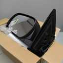Left Driver Side Mirror Compatible With 2009 2010 2011 2012 Toyota RAV4 With Manual Folding Power Glass Matte Black Replace#8794042B10(3Pins)(Japan Bulit)