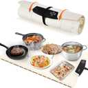 Warming Mat for Food with 9 Temperature Modes, 24"x16" Fast Heating & Foldable Food Warmer for Parties, 2-12Hr Auto Shut-Off & Child-Lock Silicone Heating Mat for Food, Holidays, Countertop, Daily Use