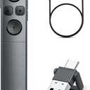 2-in-1 USB Type C Presentation Clicker, Rechargeable Wireless Presenter Remote, Clicker for PowerPoint Presentations, Pointer for Presentations Slide Advancer with Volume Control for Mac,Computer, PPT (A-Red Ligh)