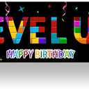 Video Game Happy Birthday Banner - Level Up Gaming Yard Sign Backdrop for Birthday Party Supplies - Photo Props Background