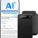 Comulytic Note Pro AI Voice Recorder, Unlimited Transcribe & Summarize, AI Note Taking Recording Device w/Case, App Control, 113 Languages for Calls, Meetings, Lectures, Interviews, Black