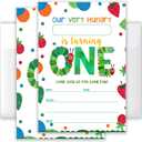 4x6 1st Birthday Invitations (20 Cards + 20 Envelopes) – Book-Themed Toddler Party Invites.(073)