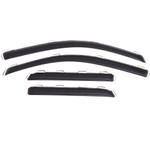 Auto Ventshade [AVS] In-Channel Rain Guards For 2014-2018 Chevrolet Silverado, GMC Sierra 1500 / 15-19 Silverado, Sierra 2500HD/3500HD DBL/EXT CAB ONLY | Window Vent Visors, 4 pcs. - Smoke | 194528