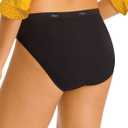 Hanes Women's Underwear Pack, 10-Pack, Full-Coverage Cotton Blend Panties, Moisture-Wicking Underwear for Women (Black)