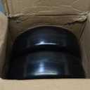 11x4.00-5 Flat Free Solid Tubeless Tire w/Silvery Steel Rim Fits Zero Turn Mowers, 3.4"-4"-4.5"-5" Centered Hub, Bore ID: 3/4" or 5/8", Come with Universal Adapter Kit, Set of 2