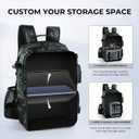 KastKing BaitSpace 50L Fishing Tackle Backpack with Removable Bait Binder & 4 Tackle Boxes,2 Rod Holders Storage Fishing Gear and Equipment,Black Camo