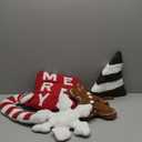 Geelin 5 Pcs Christmas Throw Pillows Gingerbread Christmas Tree Pillows Snowflake Candy Canes Shape Pillows Stuffed Plush Merry Christmas Decorations for Bed Home Sofa Couch Party (Classic)