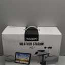 Raddy AG7 Weather Station Wireless Indoor Outdoor Thermometer, 7.4'' Digital Color Display Atomic Weather Clock, Temperature Humidity Monitor with Weather Forecast and Barometric Pressure, AG7