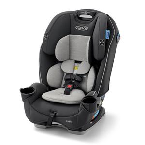 Graco Slimfit 3-in-1 Convertible Car Seat, Slim Car Seat with Space-Saving Design, Highback Booster Seat with 10-Po sition Headrest, Rear Facing and Forward Facing Carseat, Darcie MFD: 07/22/2025
