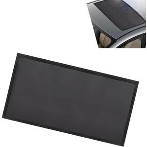 SLIMI 1 PC Sunroof Sun Shade Breathable Mesh, UV Sun Protection Moonroof Net Cover, 39" x 25.5" Foldable Camping Accessories, Universal Automotive Sunroof Sun Protection (Black)