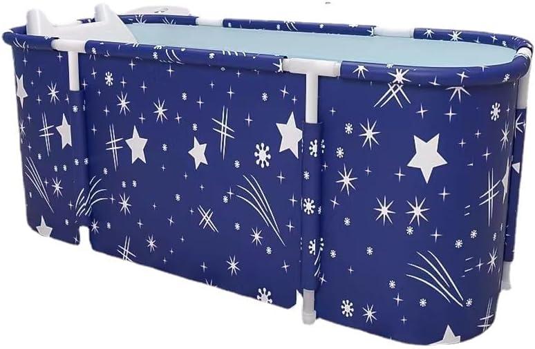 Portable Bathtub For Shower Stall, Large 47 inch Foldable Soaking Bathing Tub for Adults, Separate Family Bathroom Japanese SPA Collapsible Tub, Ideal for Hot Bath Ice Bath