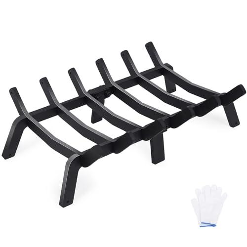 Fireplace Grates 20 Inch - Heavy Duty Steel Fireplace Rack | Fireplace Log Holder for Indoor & Outdoor | Fire Place Grate| Fireplace Racks for Inside Fireplace| Large Firewood Grate| Easy Assembly