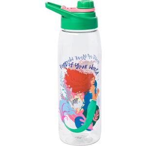 Silver Buffalo Disney The Little Mermaid Live Action Movie Ariel A Part of Your World Water Bottle With Screw-On Lid, 28 Ounces
