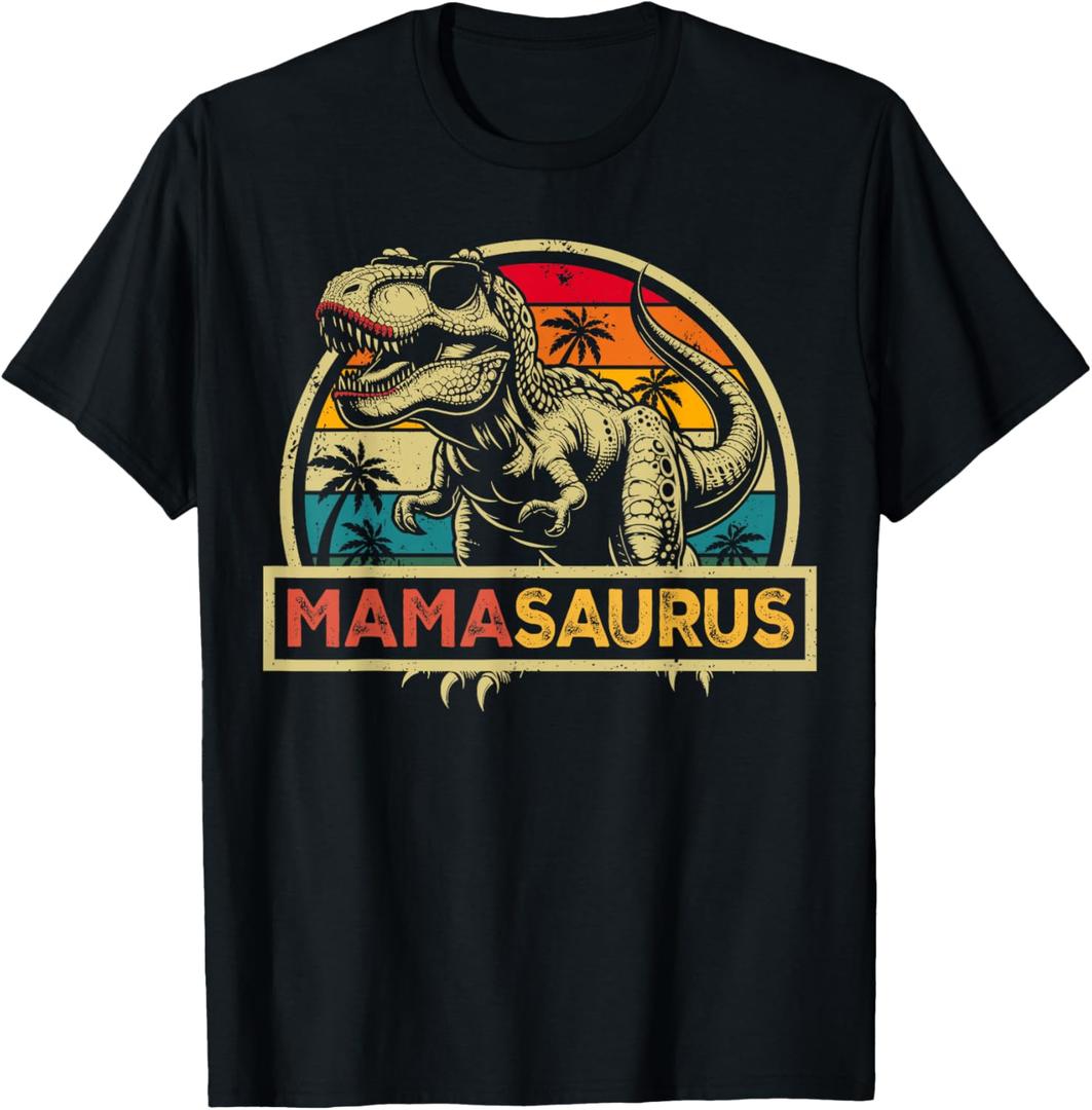 Mamasaurus T Rex Dinosaur Mama Saurus Family Matching T-Shirt, S
