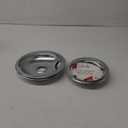 4 Pack Chrome Drip Pans, Compatible with Whirpool Kenmore Frigirate Stove Top Drip Bowls. Include 2 Pcs 6'' Range Replacement Drip Pans and 2 Pcs 8 '' Cooktop Drip Pans (Frigidaire, Silver)