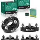 YHTAUTO 4x4.5 Hub Centric Wheel Spacers 1 Inch Fits Nissan Altima Maxima 200SX 240SX 300ZX, Infiniti G20 M30 4x114.3mm Tire Spacers w/ M12x1.25 Studs, 66.1mm Hub Bore 4 Lug 4PCS Black