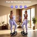 Rock Stepper, Side to Side Stepper for Exercise at Home, Low-Impact 3D Rocking Stepper Machine with Resistance Bands & Non-Slip Mat, Side Stepper for Full Body Workout, 250 LBS Capacity