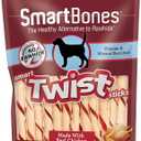 SmartBones Smart Twist Sticks, Rawhide Free Dog Chew Sticks, Made With Real Chicken, 50 Sticks , 9.7 Ounce (Pack of 1) (BB: 07/04/2027)