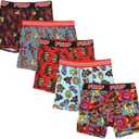 Bioworld Five Nights at Freddy's 5-Pack of Boys' Character Boxer Briefs (4), XS 4-5Y