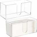 2 Pack Acrylic Paper Towel Holder, Folded Countertop Z-fold C-fold Trifold Napkin Dispenser, Clear Hand Towel Storage Holder Tray for Bathroom, Kitchen, Restaurant